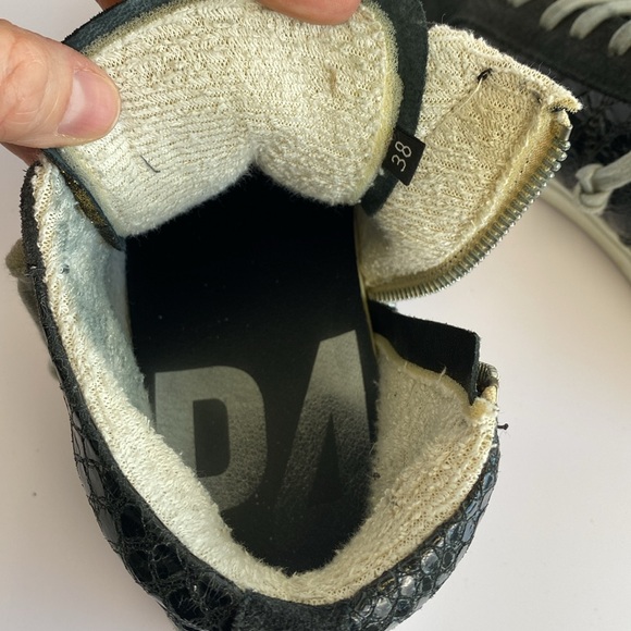 P448 Black High-Top Sneakers with White Soles - Picture 10 of 12